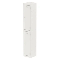 Image of Qube Locker 2 Door 1800mm High White