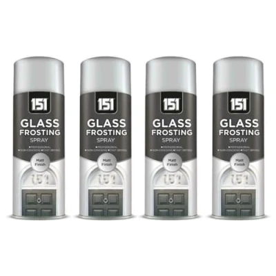Image of SDMAX Window Glass Frosting Privacy Spray Paint Decorative Bath Window, Frosted Spray, Door Security, &amp; Decor (Pack of 4)