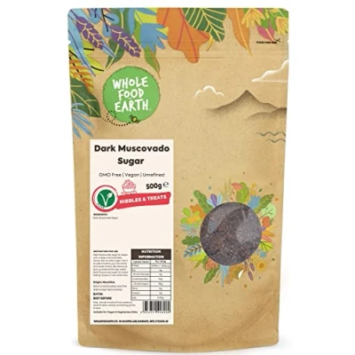 Image of Wholefood Earth Dark Muscovado Sugar 500 g GMO Free Unrefined