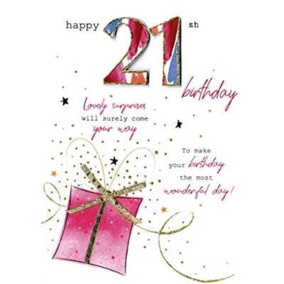 Image of Just To Say Female Happy 21st Birthday Greeting Card Second Nature Cards JT167