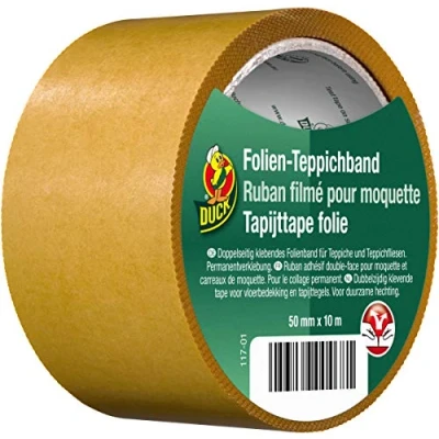 Image of Duck Folien Carpet Tape Double Sided Adhesive for Permanent Bonding of 50 mm x 10 m.