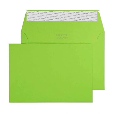 Image of Blake Creative Colour C6 114 x 162 mm 120 gsm Peel &amp; Seal Wallet Envelopes (107) Lime Green Pack of 500