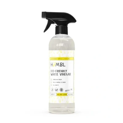 Image of Humbl Sicilian Lemon Scented White Vinegar Cleaning All Natural Multi Surface &amp; Purpose Cleaner, Limescale Remover, Laundry Softener More 100% Vegan Cruelty Free 500ml