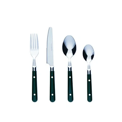 Image of Bon Brasserie 16 Piece Stainless Steel Cutlery Set Green