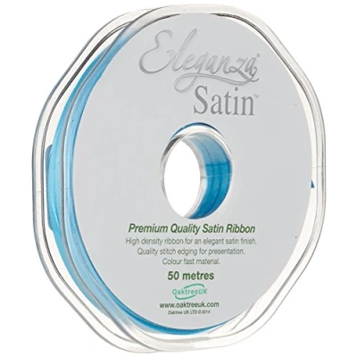 Image of ELEGANZA Double Faced Satin 3mm x 50m Turquoise No.55, 3 mm 5 0m