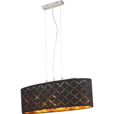 Image of Clarke Bar Pendant Ceiling Light Nickel Matt 3x E27
