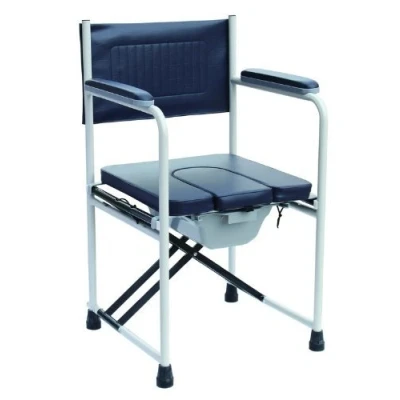 Image of Deluxe Folding Lightweight Commode with Removable Padded seat and Pot ECCOM2