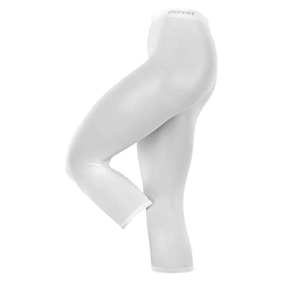 Image of ESPRIT Women&#039;s Cotton Capri W LE Opaque Plain 1 Pair Leggings, White (White 2000), XL
