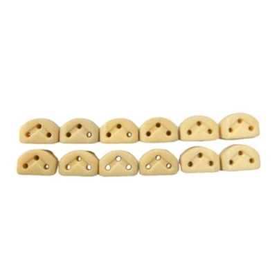 Image of 12Pcs Guitar String Ties Bridge Beads 3 Hole Fasteners For Classical Guitars