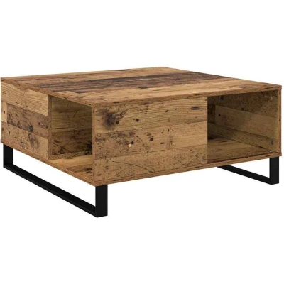 Image of vidaXL Coffee Table Old wood 80 x 36.5 cm Engineered
