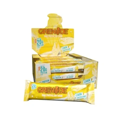Image of Grenade High Protein, Low Sugar Bar Lemon Cheesecake, 12 x 60 g