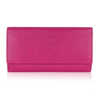 Image of J. Wilson London RFID Blocking Ladies Designer Quality Soft Sheep Leather Purse Wallet (Pink_)