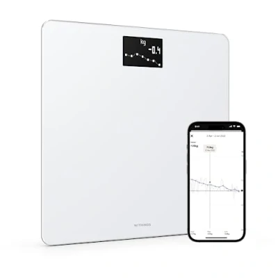 Image of Withings Body Wi Fi Smart Scale Tracks BMI, Digital Weight Bathroom Scale, App Sync Via Bluetooth or Fi, White