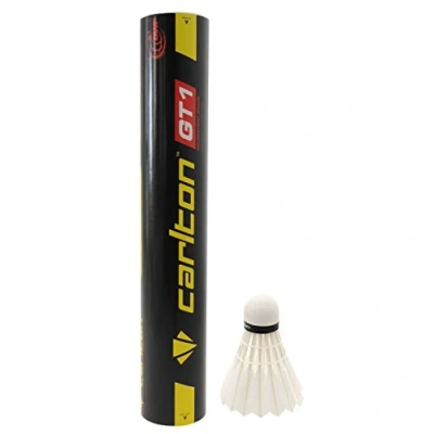 Image of Carlton GT1 Feather Unisex Shuttlecocks White, 12 Pack
