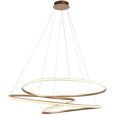 Image of Imola Pendant Ceiling Light Satin Gold Paint &amp; White Silicone