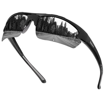Image of Duduma Polarised Sunglasses Mens Sports for Men Women Cycling Fishing Running Golf Sunglass with UV Protection TR62(Black/Black)