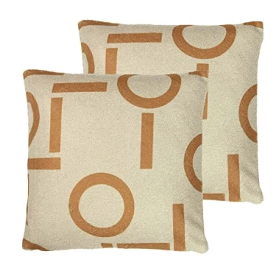 Image of furn. Shearling Circa Cushions (Twin Pack) Ginger One Size