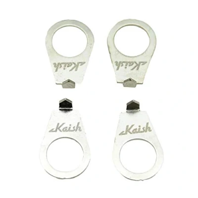 Image of KAISH Set of 4 LP Guitar Knobs Pointer Plate 3/8&quot; Knob Position Indicator for USA Les Paul or CTS Pots Nickel