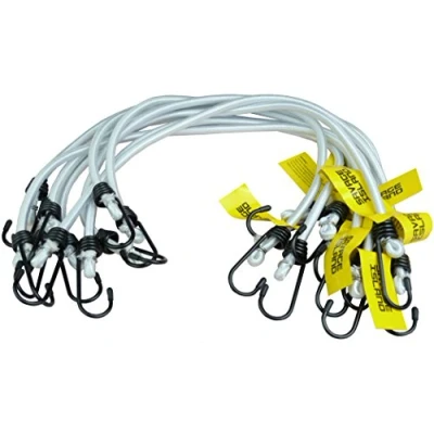 Image of Savage Island 10 pack Heavy Duty Elastic Military Bungee Cords Basha Bivvy Bivi Luggage Caravan Camping