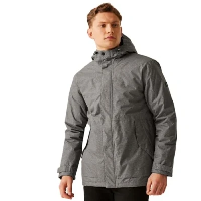 Image of Regatta Mens Sterlings IV Waterproof Insulated Jacket Mineral Grey Marl XXL