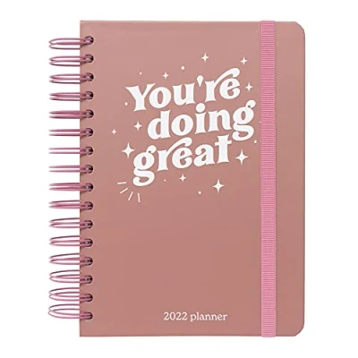 Image of Kokonote: Official Metallic Pink 2022 Diary Day To Page 12 Months Planner January December A5 Daily By Kokonote