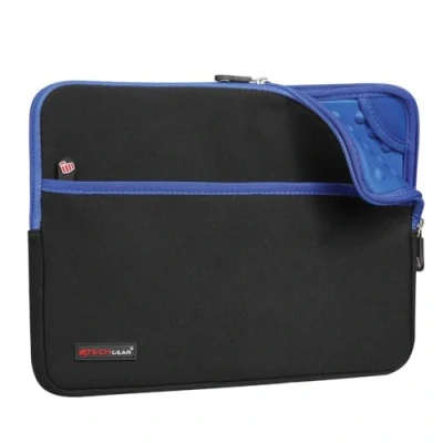 Image of TECHGEAR Tablet Sleeve for Apple iPad Pro 13&quot; (M4) 2024, Air (M2), 12.9&quot;, Slim Neoprene Zipped Protective Case Cover Anti Shock Bubble Interior [Sentinel 13] [Blue]