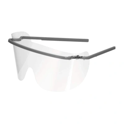 Image of Durable Eye Protection Safety Goggles PPE with Replaceable Visor, 25 Pack, Grey