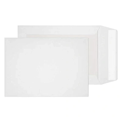 Image of Blake Purely Packaging C5 (A5) 229 x 162 mm Board Back Pocket Peel &amp; Seal Envelopes (5111) White Pack of 125