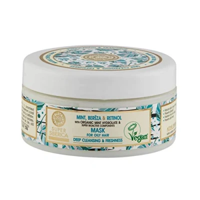 Image of Natura Siberica Super Mint, bereza &amp; retinol. Mask for Oily Hair, 300 ml
