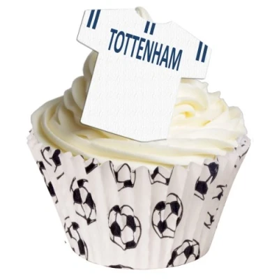 Image of Pack of 12 Edible Wafer Decorations Football Shirts Tottenham 201 172