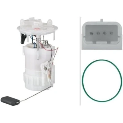 Image of 172024329R, 8200889201, 8200957882 fuel Feed unit HELLA 8TF 358 106 861 with seal, sender Electric RENAULT: Kangoo II / Grand