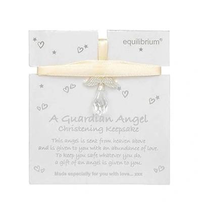 Image of Guardian Angel Christening Keepsake with Diamante Cross 6920