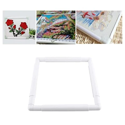 Image of 27.9 x 27.9cm Plastic Embroidery Hoop Sewing Hoops Stitching FrameUniversal Clip Frame Set for DIY Cross Stitch Quilting(27.9 * 27.9cm) Other Supplies