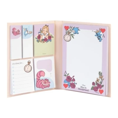 Image of Grupo Erik Disney Alice in Wonderland Sticky Notes Set 6 Notepads Different Sizes Cute Gifts