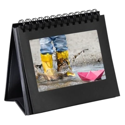 Image of Hama Spiral Book Stand for 12 Pictures up to 11 x 15 cm with Sayings Black, Cardboard, One Size