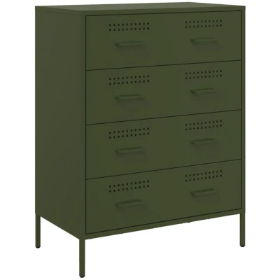 Image of vidaXL Sideboard Olive Green 68x39x89 cm Steel