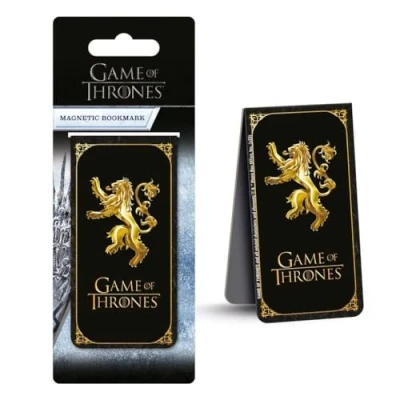 Image of Game Of Thrones Magnetic Bookmark Lannister Insignia (15.5&quot; x 6&quot; 0.2&quot;) (Black, Gold)