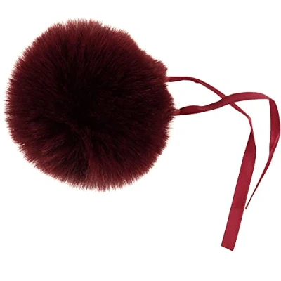 Image of Burgundy Giant 11cm Faux Fur Pom for Decorations &amp; Crafts