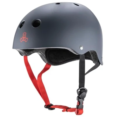 Image of Triple 8 Brainsaver EPS Unisex Rubber Helmet, Grey (Grey), L/XL