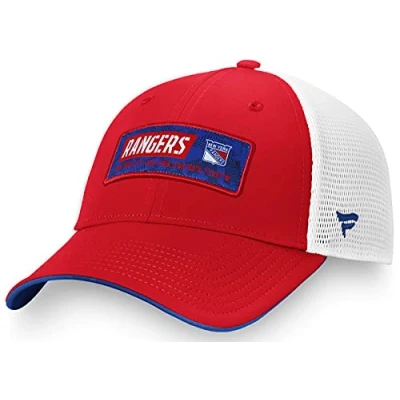 Image of Fanatics Branded NHL New York Rangers Iconic Defender Adjustable Cap Snapback Red