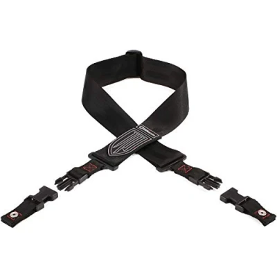 Image of DIMARZIO dd200jpbkrd Shoulder Strap Black/Red