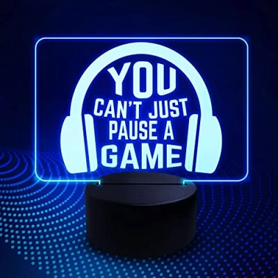 Image of Red Ocean Gaming Sign For Boys Bedroom LED Neon Man Cave Son Birthday Christmas Gamer Gift