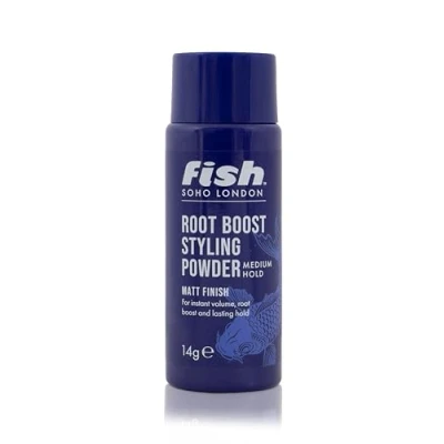 Image of Fish Root Boosting Styling Hair Powder, Mens Product Suitable for Short &amp; Medium Length Hair. Stylist Barber Used, Hold, Matt Finish