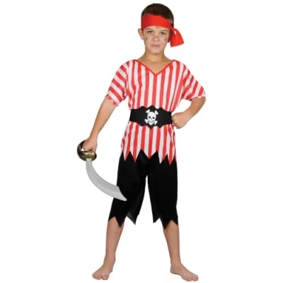 Image of Wicked Costumes Boys High Seas Pirate Fancy Dress Costume Large (8 10 years)