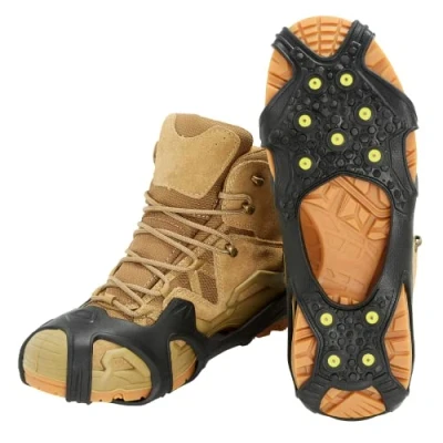 Image of ICETRAX Pro Tungsten Grip Winter Ice Cleats for Shoes and Boots Grips Snow Ice, StayON Toe, Reflective Heel
