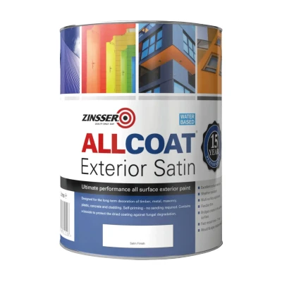 Image of Zinsser AllCoat Exterior (Water Based), Black Satin 5L