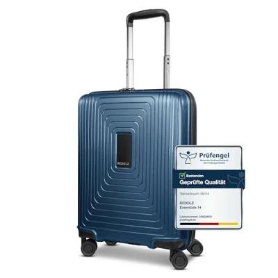 Image of REDOLZ Essentials 14, Dark Blue Metallic, Kabinen trolley (55 cm), Hard shell with swivel castors