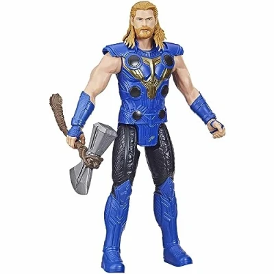 Image of Hasbro Marvel Avengers Titan Hero Series Thor Toy, 30 cm scale Thor: Love and Thunder Figure, Toys for Children Aged 4 Up, Multicolor,One Size,F4135