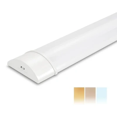Image of BrightFly 1 Pack LED Batten Light 4FT/120cm, 34W 3,750 lm Strip Lights 3CCT (3000K/4000K/6500K) Fluorescent Tube, PC Integrated Housing Garage Lighting, Perfect for Office, Storehouse, Workshop