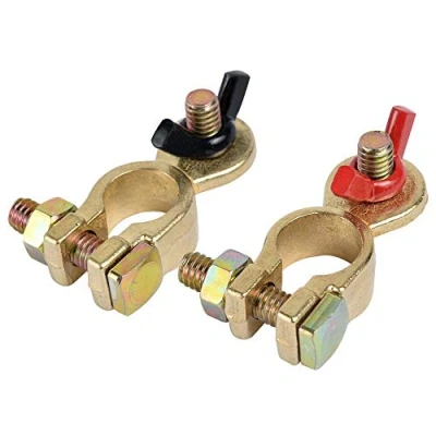 Image of GTIWUNG 1 Pair Battery Quick Release Connectors with Wing Nut, Disconnect Terminals, 12V/24V Terminals Clamps Boat/Truck/Car/Van
